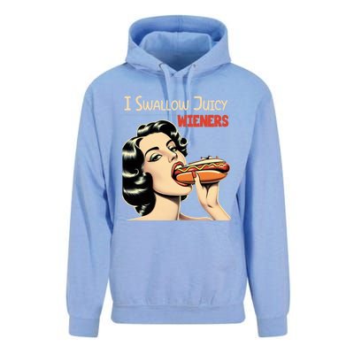 I Swallow Juicy Wieners Funny Joke Hot Dog Pun Meaningful Gift Unisex Surf Hoodie