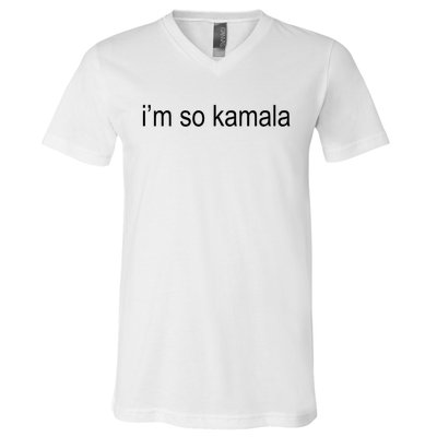 I’M So Kamala Brat Green Meme Gen Z Adult V-Neck T-Shirt