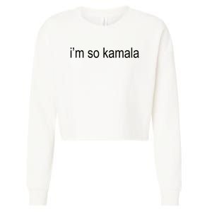 I’M So Kamala Brat Green Meme Gen Z Adult Cropped Pullover Crew