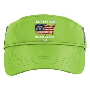 I Survived Kentucky Cicada Invasion Souvenir Summer 2024 Adult Drive Performance Visor