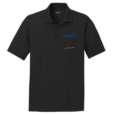 IM Speaking Kamala Harris Funny Vice Presidential Debate Gift PosiCharge RacerMesh Polo