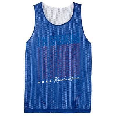 IM Speaking Kamala Harris Funny Vice Presidential Debate Gift Mesh Reversible Basketball Jersey Tank