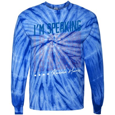 IM Speaking Kamala Harris Funny Vice Presidential Debate Gift Tie-Dye Long Sleeve Shirt