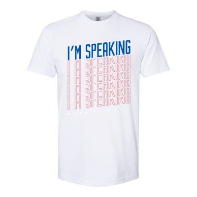 IM Speaking Kamala Harris Funny Vice Presidential Debate Gift Softstyle CVC T-Shirt