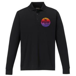 IM Speaking Kamala Harris Gift Performance Long Sleeve Polo