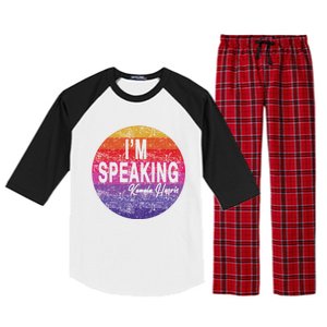 IM Speaking Kamala Harris Gift Raglan Sleeve Pajama Set