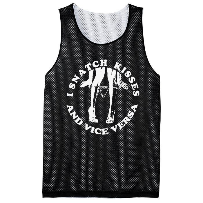 I Snatch Kisses And Vice Versa Funny Couple Love Mesh Reversible Basketball Jersey Tank