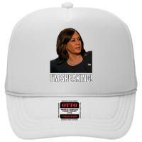 IM Speaking Kamala Harris Vice President Debate Vote High Crown Mesh Back Trucker Hat