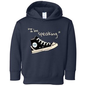 Im Speaking Kamalaharris 2024 Sneakers Vote For President Toddler Hoodie