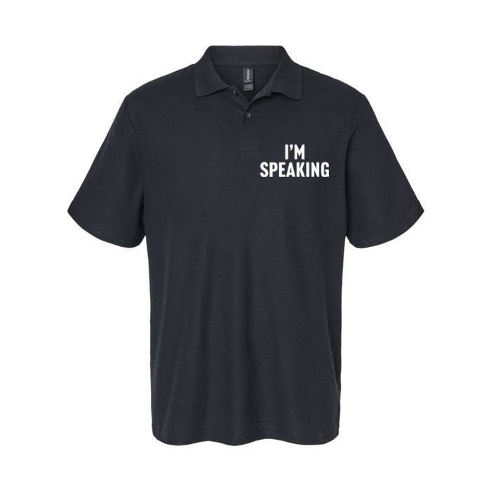 Im Speaking Kamala Harris 2024 Vice President Debate Softstyle Adult Sport Polo