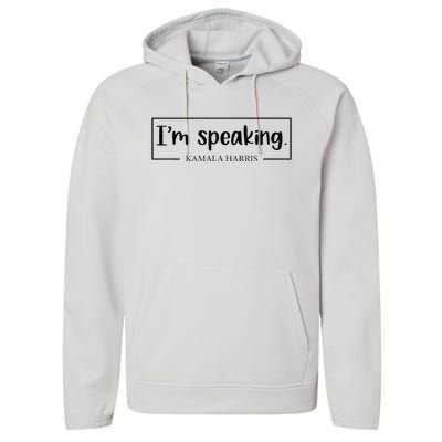 IM Speaking. Kamala Harris 2024 Performance Fleece Hoodie