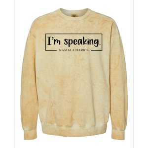 IM Speaking. Kamala Harris 2024 Colorblast Crewneck Sweatshirt