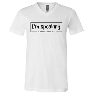 IM Speaking. Kamala Harris 2024 V-Neck T-Shirt