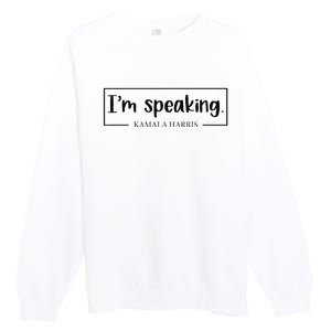 IM Speaking. Kamala Harris 2024 Premium Crewneck Sweatshirt