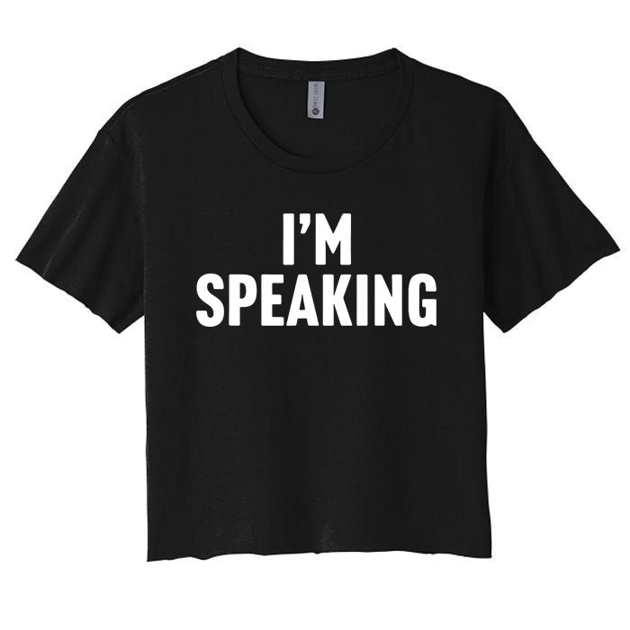 Im Speaking Kamala Harris 2024 Vice President Debate Women's Crop Top Tee