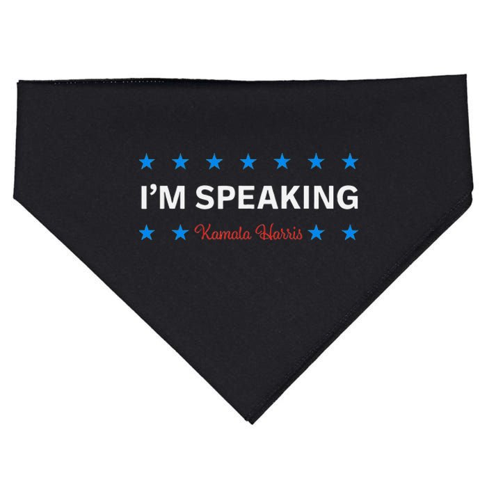 I’M Speaking Kamala Harris USA-Made Doggie Bandana