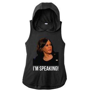 Im Speaking Kamala Harris Vice President Debate Vote Ladies PosiCharge Tri-Blend Wicking Draft Hoodie Tank