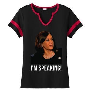 Im Speaking Kamala Harris Vice President Debate Vote Ladies Halftime Notch Neck Tee