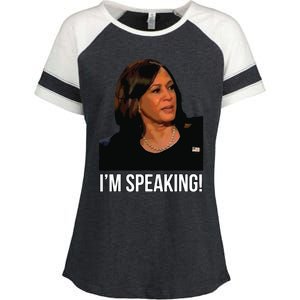 Im Speaking Kamala Harris Vice President Debate Vote Enza Ladies Jersey Colorblock Tee