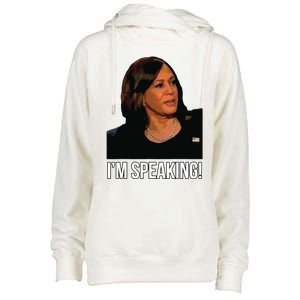 Im Speaking Kamala Harris Vice President Debate Vote Womens Funnel Neck Pullover Hood