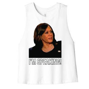 Im Speaking Kamala Harris Vice President Debate Vote Women's Racerback Cropped Tank