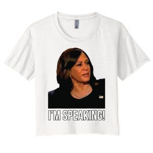 Im Speaking Kamala Harris Vice President Debate Vote Women's Crop Top Tee