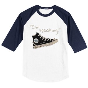 IM Speaking Kamala Harris 2024 Sneakers Baseball Sleeve Shirt