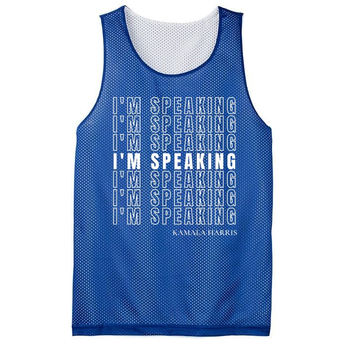 IM Speaking Kamala Harris Funny Vice Presidential Debate Mesh Reversible Basketball Jersey Tank