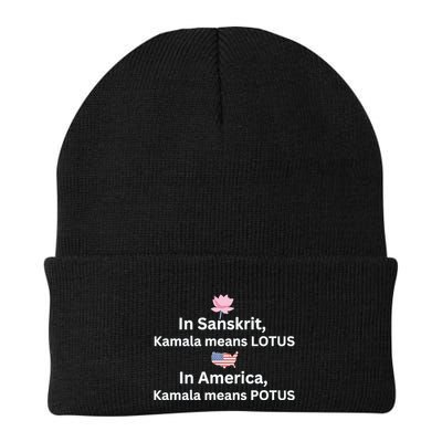 In Sanskrit Kamala Means Lotus In America Kamala Means Potus Beanie