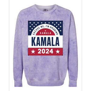 IM Speaking Kamala Harris 2024 Meaningful Gift Colorblast Crewneck Sweatshirt