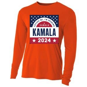 IM Speaking Kamala Harris 2024 Meaningful Gift Cooling Performance Long Sleeve Crew