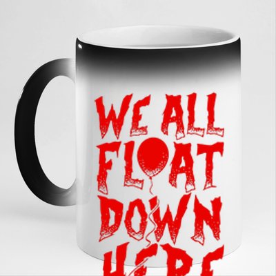 IT Stephen Kings WE ALL FLOAT DOWN HERE Clown Pennywise Horror 11oz Black Color Changing Mug