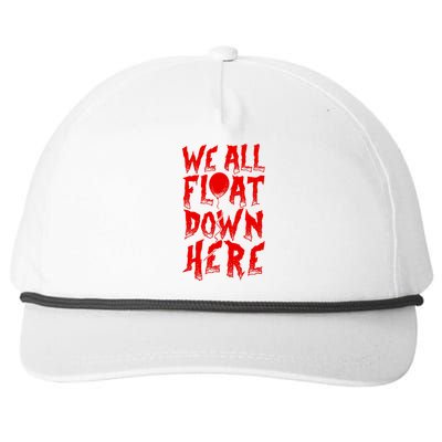 IT Stephen Kings WE ALL FLOAT DOWN HERE Clown Pennywise Horror Snapback Five-Panel Rope Hat