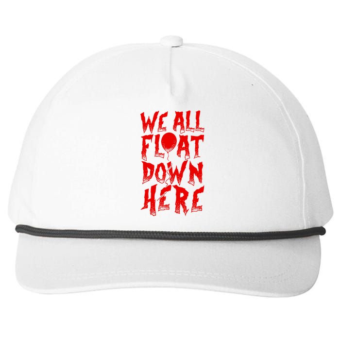 IT Stephen Kings WE ALL FLOAT DOWN HERE Clown Pennywise Horror Snapback Five-Panel Rope Hat