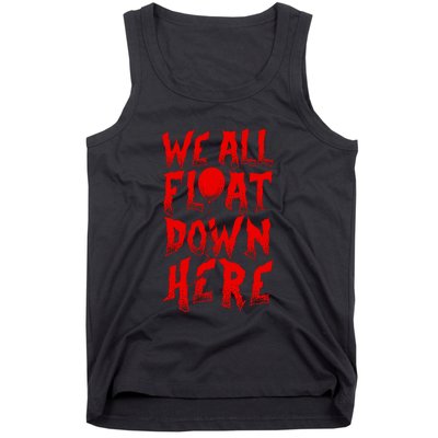 IT Stephen Kings WE ALL FLOAT DOWN HERE Clown Pennywise Horror Tank Top