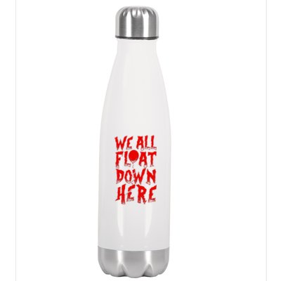 IT Stephen Kings WE ALL FLOAT DOWN HERE Clown Pennywise Horror Stainless Steel Insulated Water Bottle