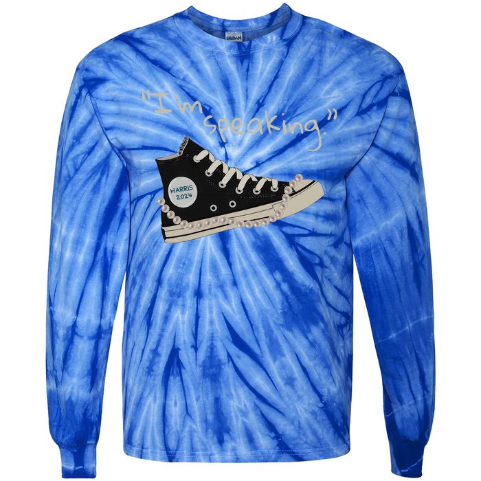 IM Speaking Kamala Harris 2024 Tie-Dye Long Sleeve Shirt