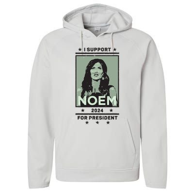 I Support Kristi Noem South Dakota Governor President 2024 Performance Fleece Hoodie