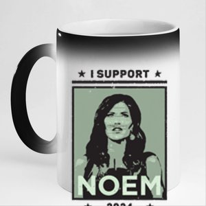 I Support Kristi Noem South Dakota Governor President 2024 11oz Black Color Changing Mug