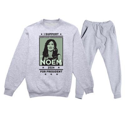 I Support Kristi Noem South Dakota Governor President 2024 Premium Crewneck Sweatsuit Set