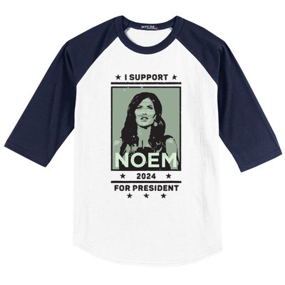 I Support Kristi Noem South Dakota Governor President 2024 Baseball Sleeve Shirt