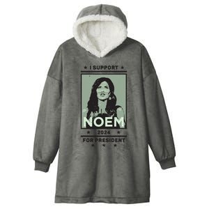 I Support Kristi Noem South Dakota Governor President 2024 Hooded Wearable Blanket