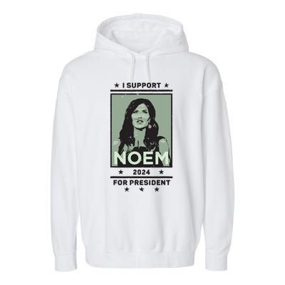 I Support Kristi Noem South Dakota Governor President 2024 Garment-Dyed Fleece Hoodie