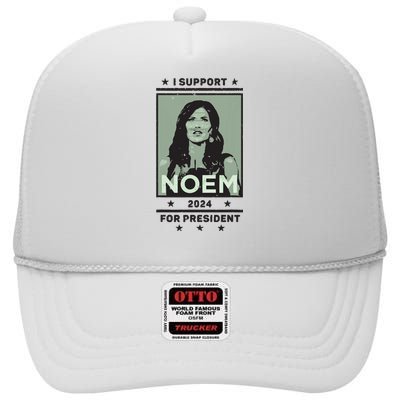 I Support Kristi Noem South Dakota Governor President 2024 High Crown Mesh Back Trucker Hat