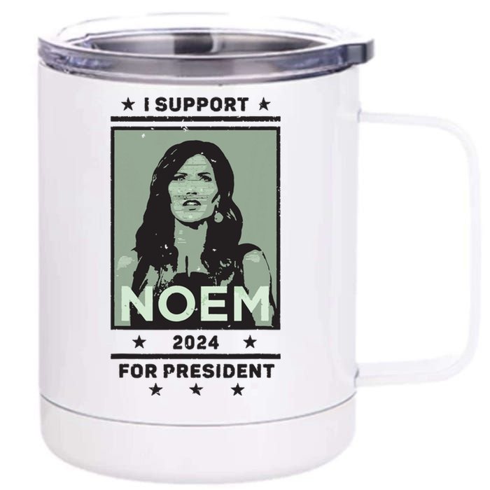 I Support Kristi Noem South Dakota Governor President 2024 12 oz Stainless Steel Tumbler Cup