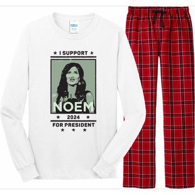 I Support Kristi Noem South Dakota Governor President 2024 Long Sleeve Pajama Set