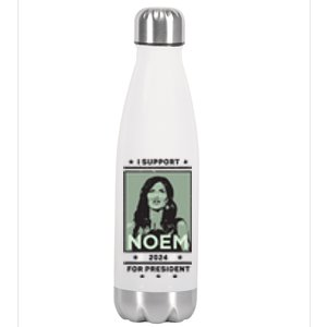 I Support Kristi Noem South Dakota Governor President 2024 Stainless Steel Insulated Water Bottle