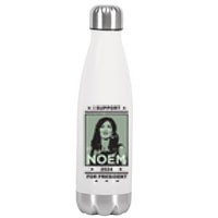 I Support Kristi Noem South Dakota Governor President 2024 Stainless Steel Insulated Water Bottle