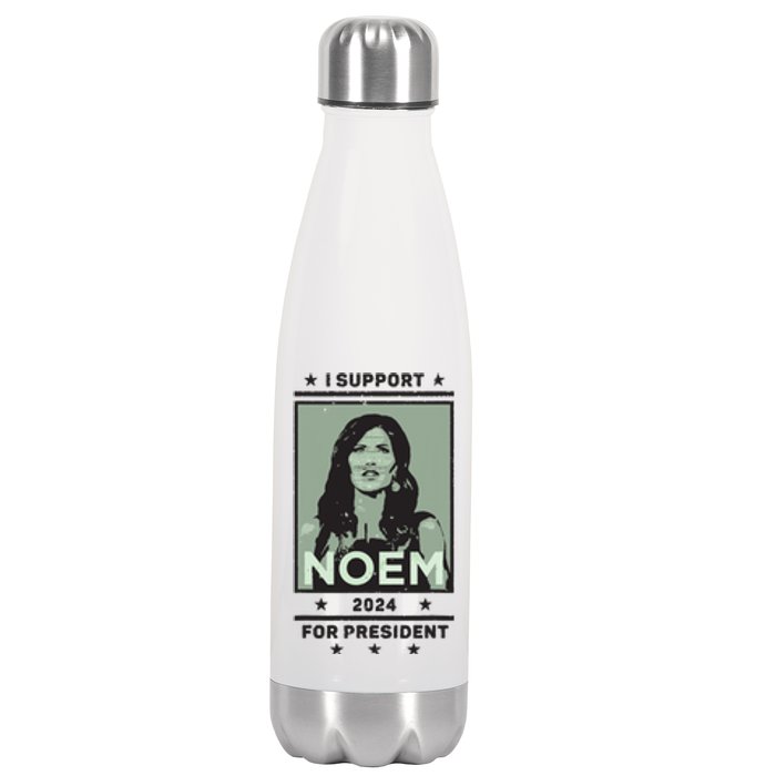 I Support Kristi Noem South Dakota Governor President 2024 Stainless Steel Insulated Water Bottle