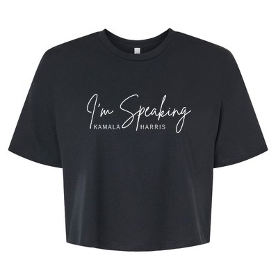 IM Speaking Kamala Harris Bella+Canvas Jersey Crop Tee